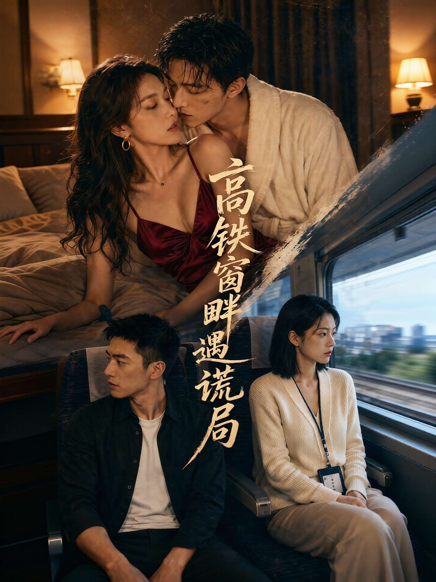 【AI成人短剧】高铁窗畔遇谎局